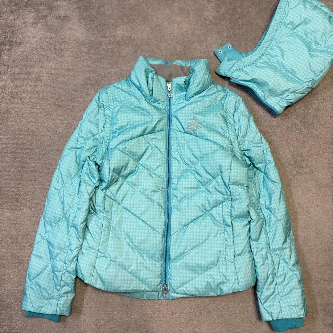 新品✨キャロウェイ ゴルフウェア ダウンジャケット 2way ダウンベスト 青
