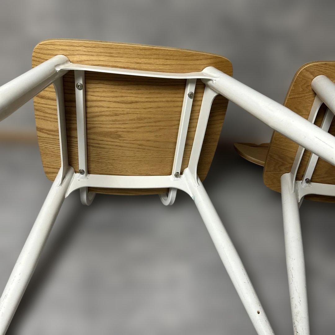 ダイニングチェア　ナチュラル　ホワイト　学習椅子　北欧