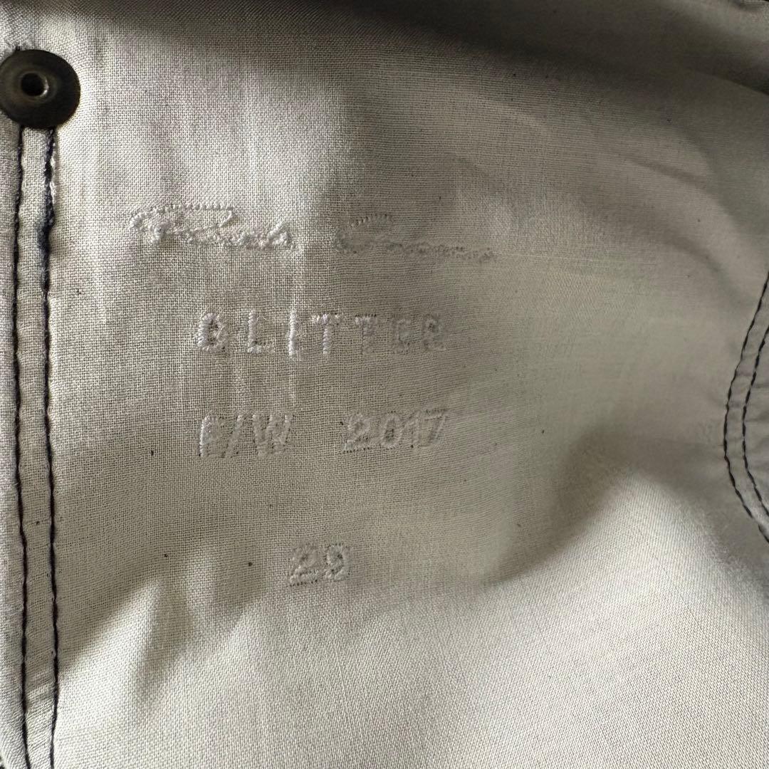 美品 RICK OWENS グリッター コーティング サルエルパンツ