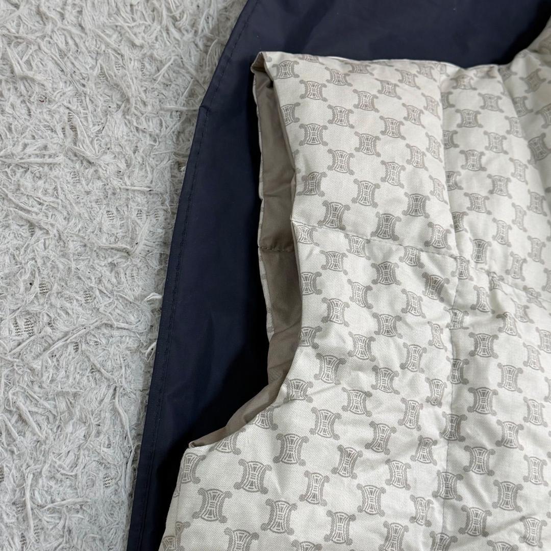 17793✨セリーヌ マカダム柄 キルティングダウンベスト ホワイト