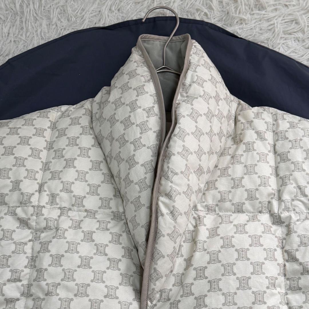 17793✨セリーヌ マカダム柄 キルティングダウンベスト ホワイト