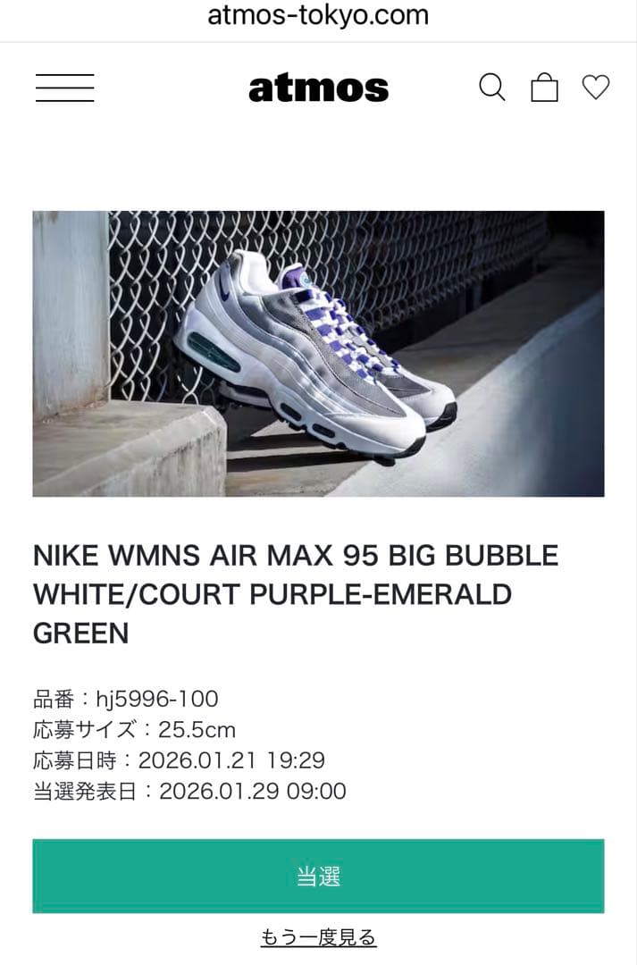 ポポNIKE AIR MAX 95BIG BUBBLE 25.5cm