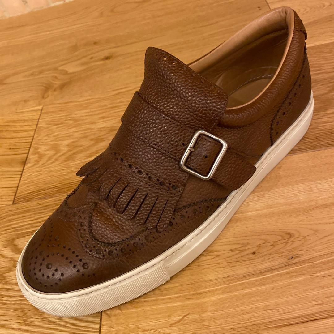 HENDERSON ウイングチップタッセル付スリッポンスニーカー 41 26cm