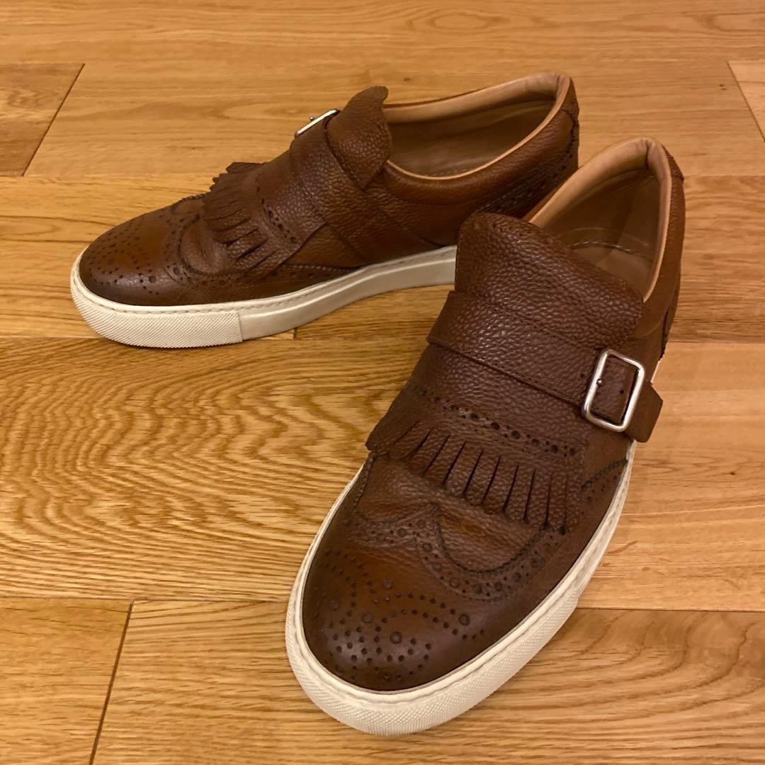 HENDERSON ウイングチップタッセル付スリッポンスニーカー 41 26cm