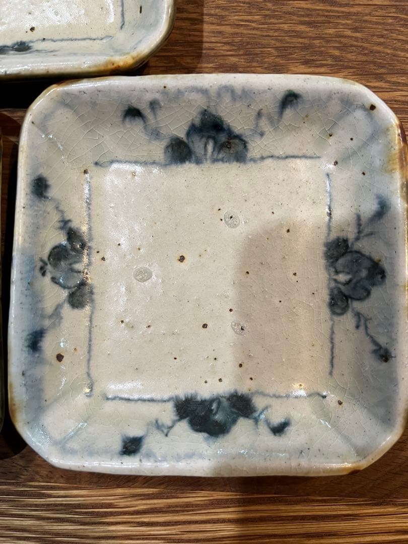 市野吉記　四角小皿3枚セット