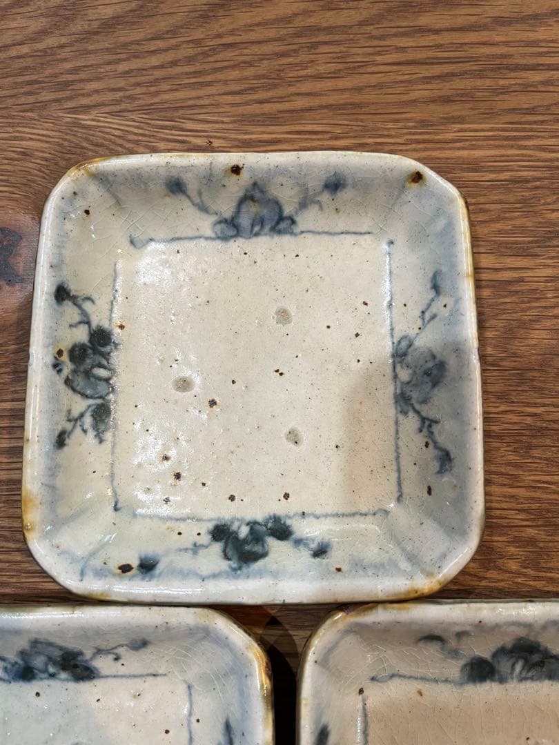 市野吉記　四角小皿3枚セット