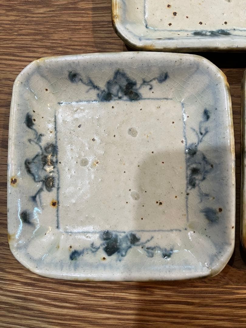 市野吉記　四角小皿3枚セット