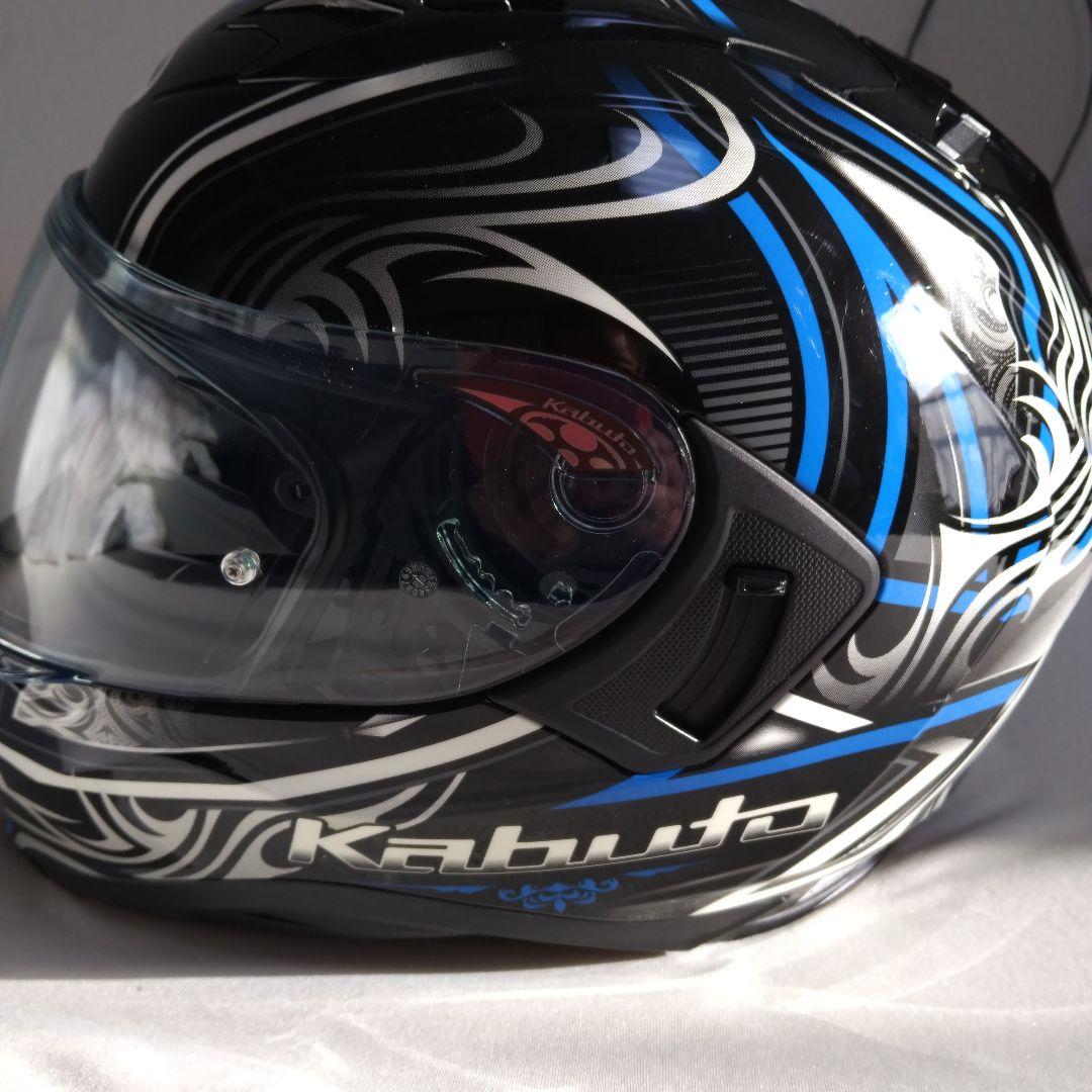 オージーケーカブト カムイ3JAGブラックブルー Sサイズ❰美品❱インカム付き