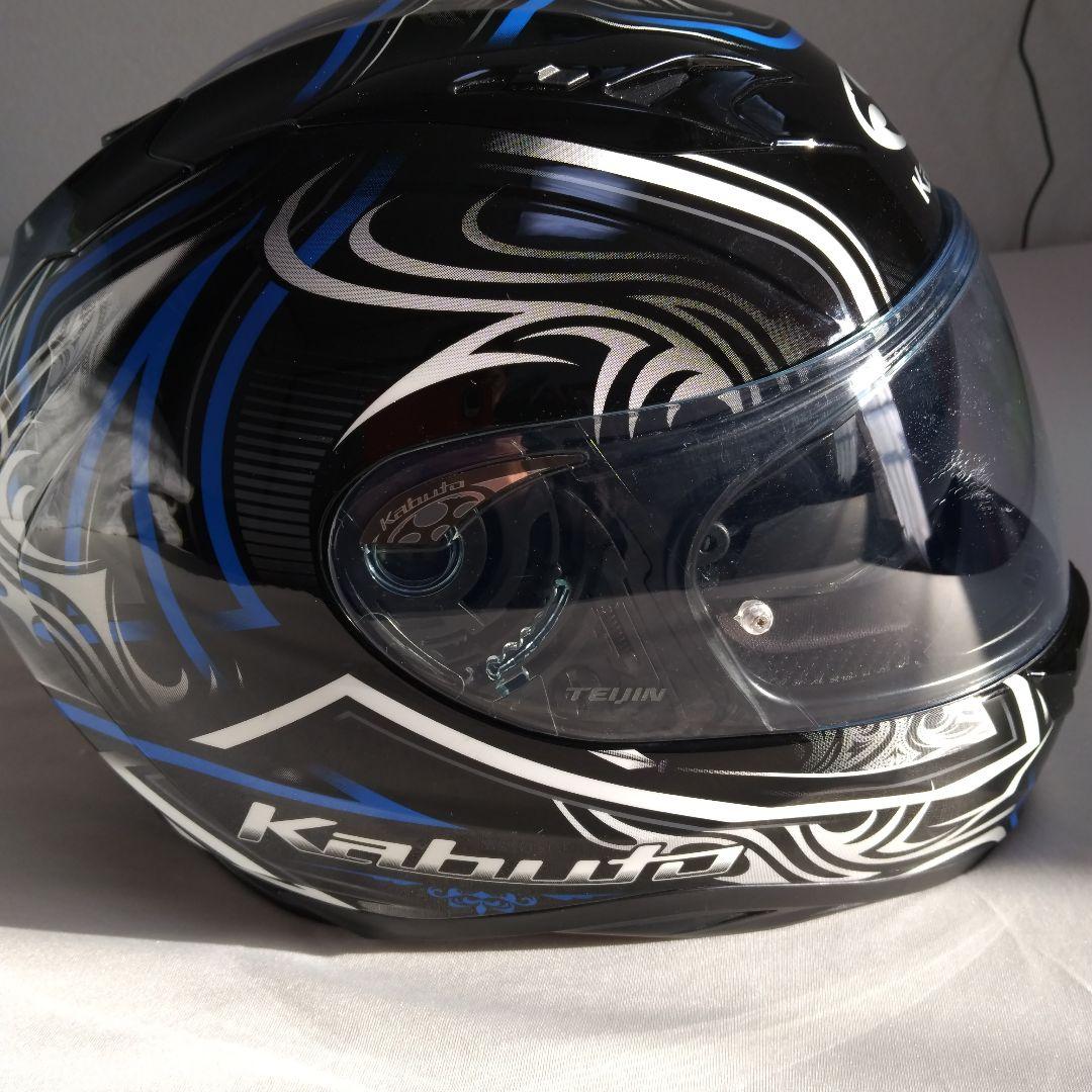 オージーケーカブト カムイ3JAGブラックブルー Sサイズ❰美品❱インカム付き