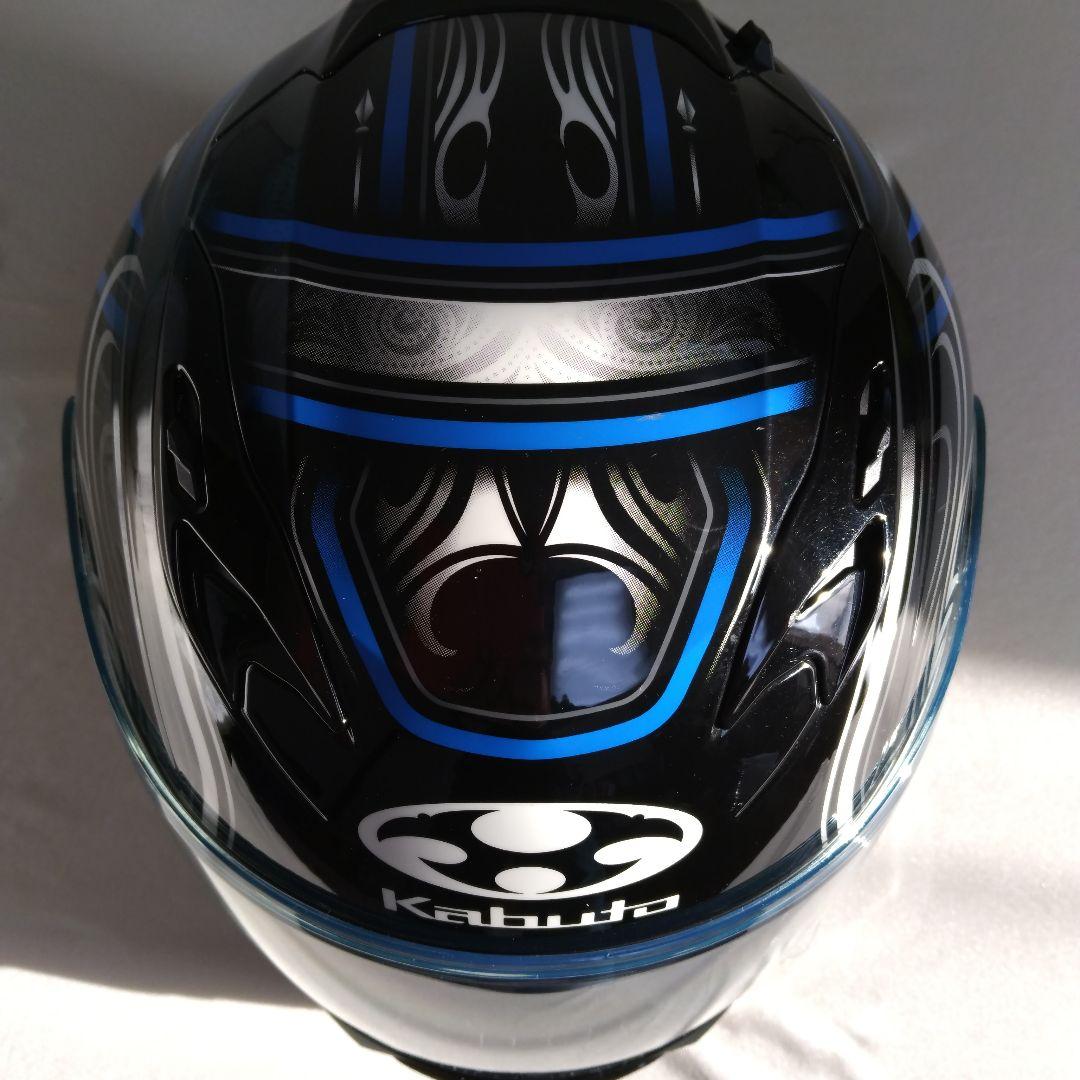 オージーケーカブト カムイ3JAGブラックブルー Sサイズ❰美品❱インカム付き