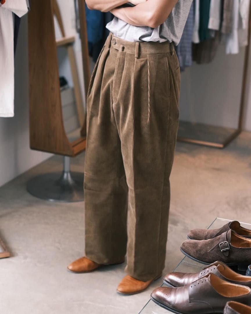 新品同様、NEAT、ニート、コーデュロイ、ワイド、46、ヘリル、コモリ