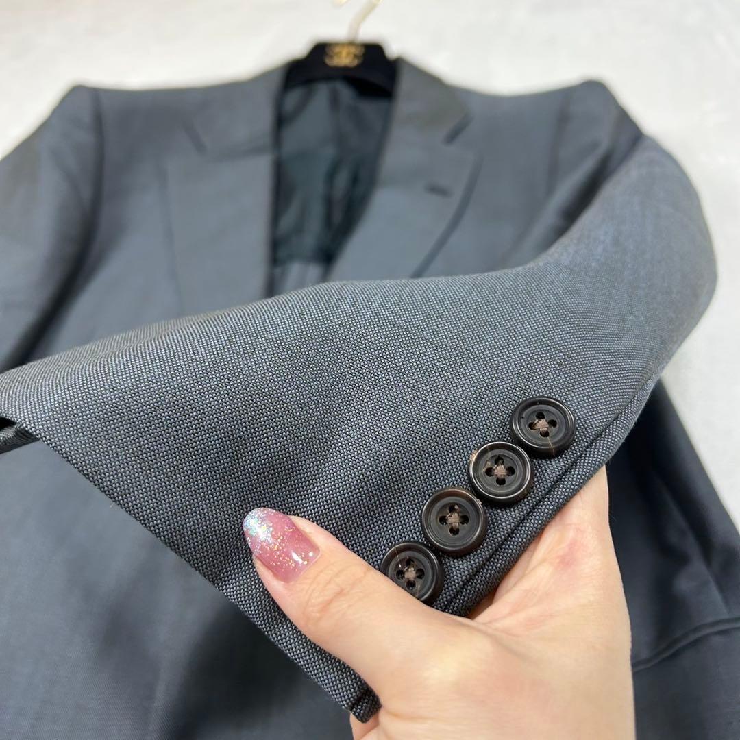 ヤ*コ様 I108 XL バーバリー モヘヤ混 シングル スーツ上下 メンズ