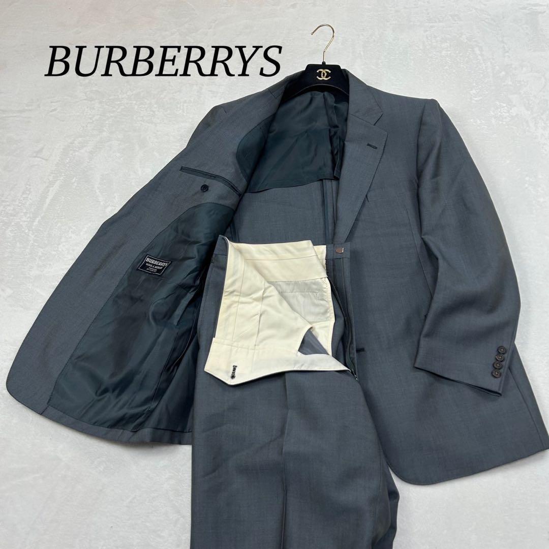 ヤ*コ様 I108 XL バーバリー モヘヤ混 シングル スーツ上下 メンズ