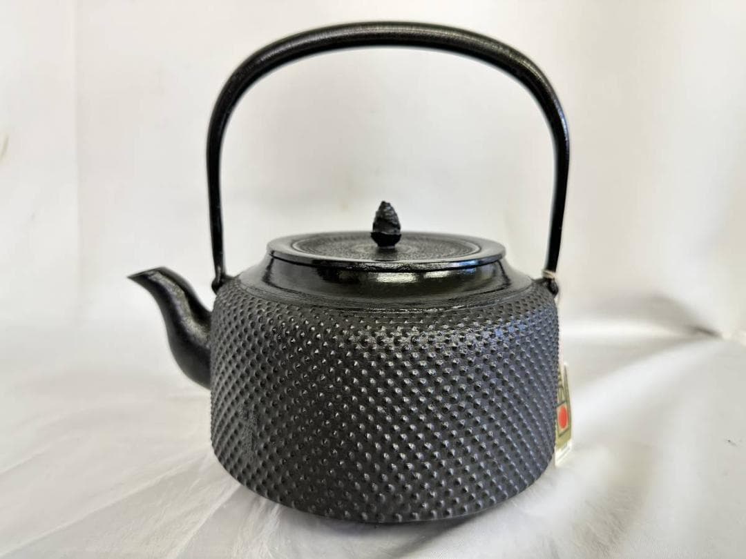 南部鉄瓶 煎茶道具 斎峰 南部丈秀堂 万代屋型 アラレ 齋峰 南部鉄器 未使用