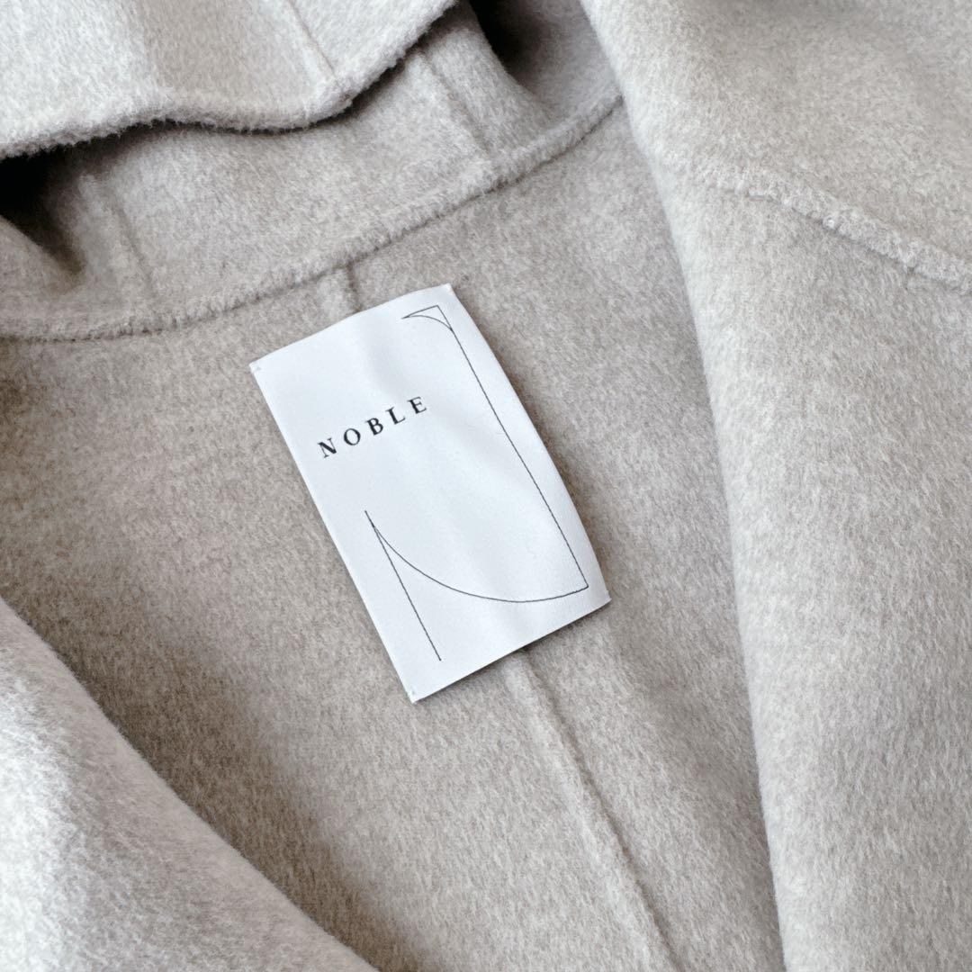 完売品✨美品✨NOBLEノーブルSuper160sリバーフーディーコート 36