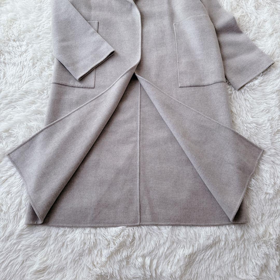 完売品✨美品✨NOBLEノーブルSuper160sリバーフーディーコート 36