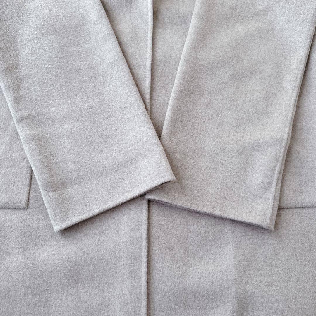 完売品✨美品✨NOBLEノーブルSuper160sリバーフーディーコート 36