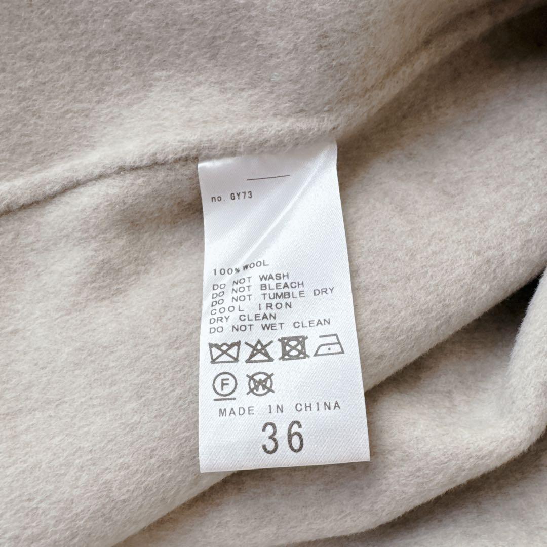 完売品✨美品✨NOBLEノーブルSuper160sリバーフーディーコート 36