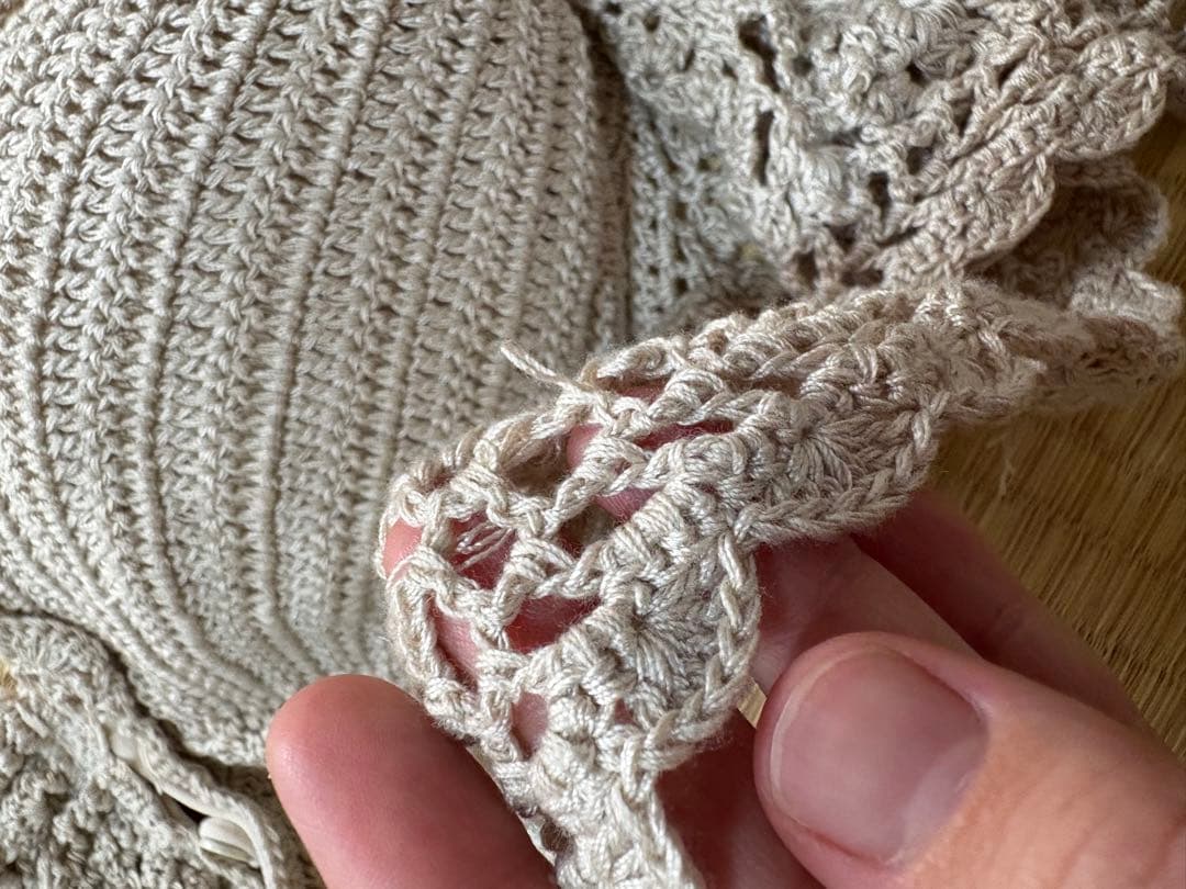 rienda Many way オフショルクロシェバンドゥ ビキニ　ベージュ　S