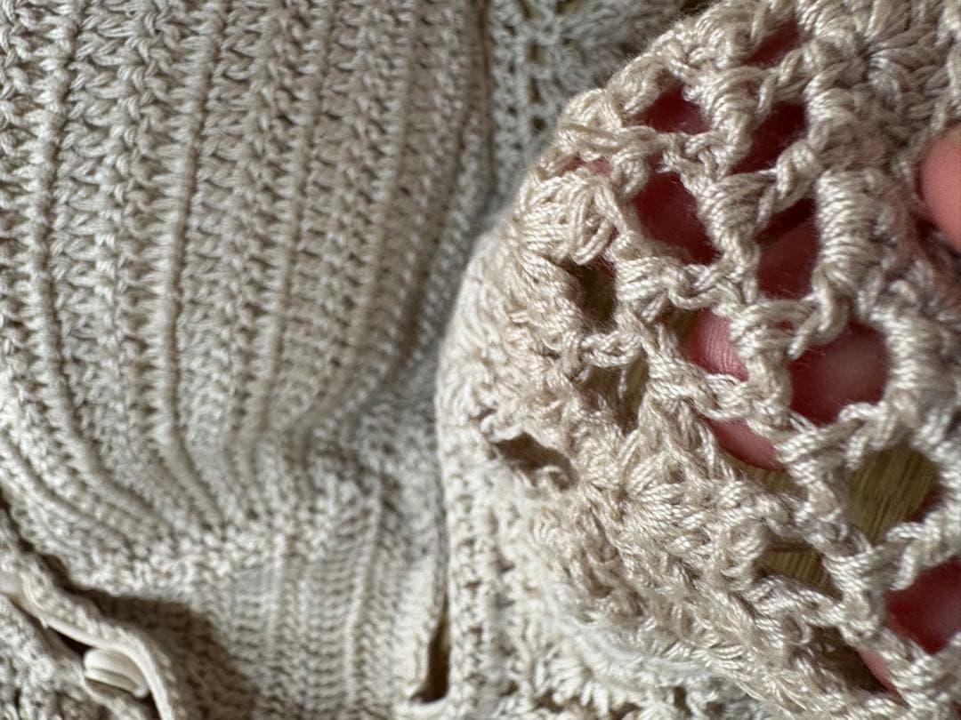 rienda Many way オフショルクロシェバンドゥ ビキニ　ベージュ　S