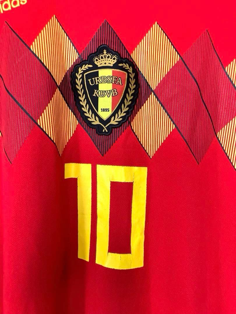 adidas ベルギー代表　アザール　サッカーシャツ XL レッド 10番