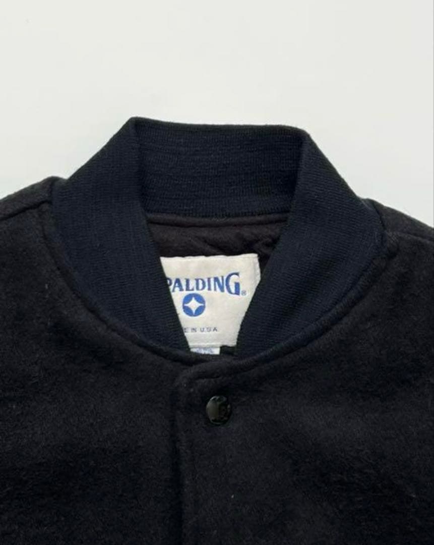 80s USA製 ブルズ 袖革 スタジャン レザー スタジアムジャケット 90s