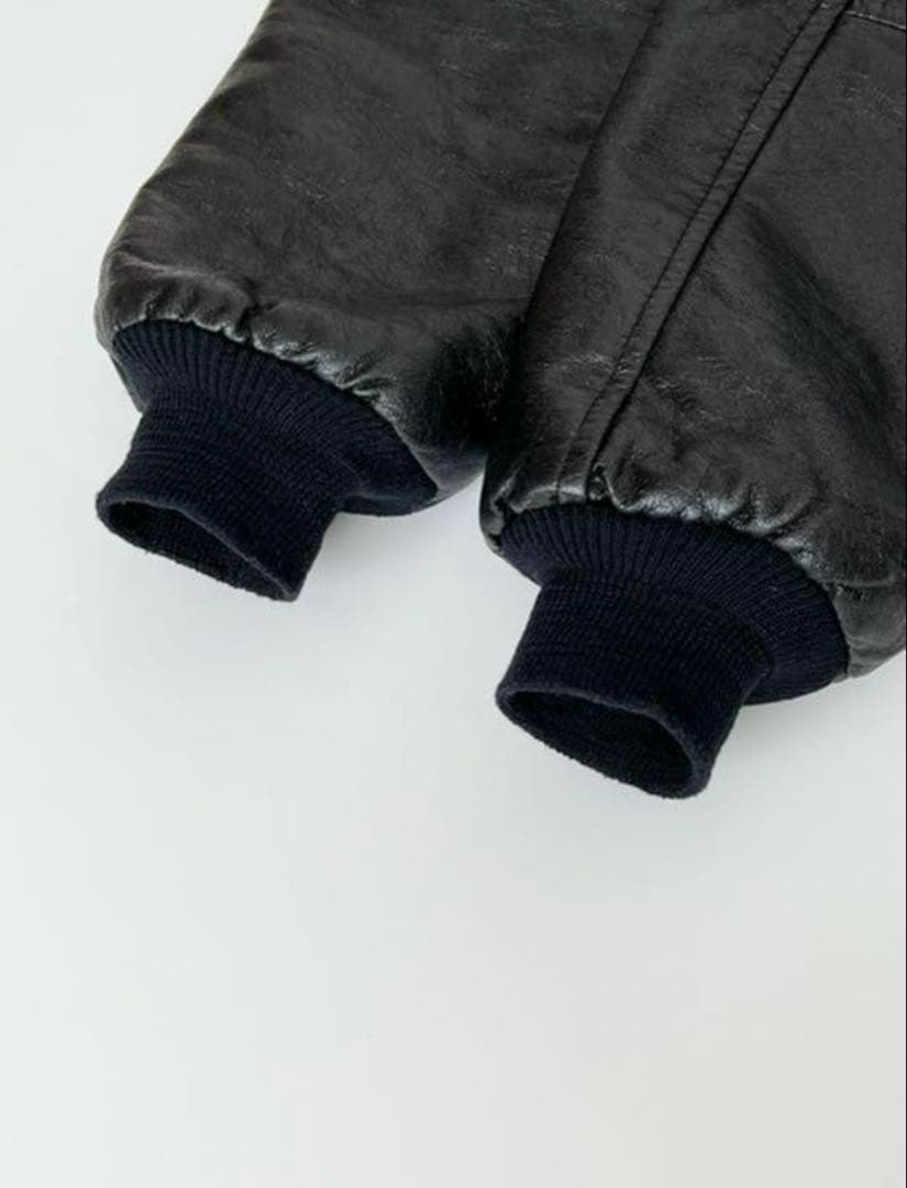 80s USA製 ブルズ 袖革 スタジャン レザー スタジアムジャケット 90s