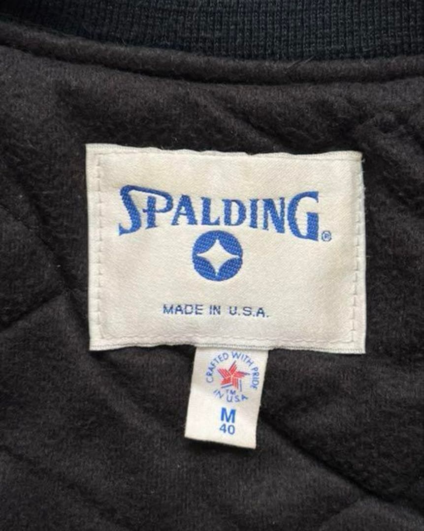 80s USA製 ブルズ 袖革 スタジャン レザー スタジアムジャケット 90s