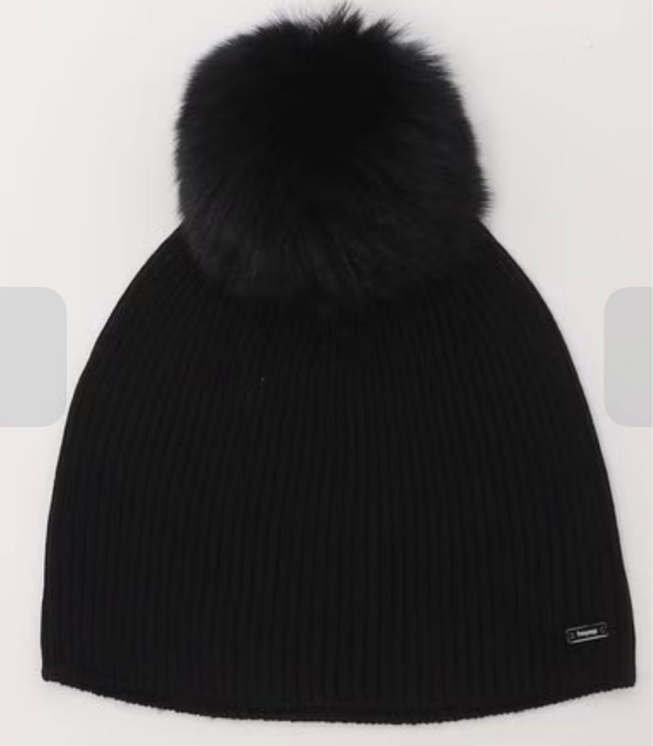 heyep ブラックニット帽とヘアアクセサリーセット