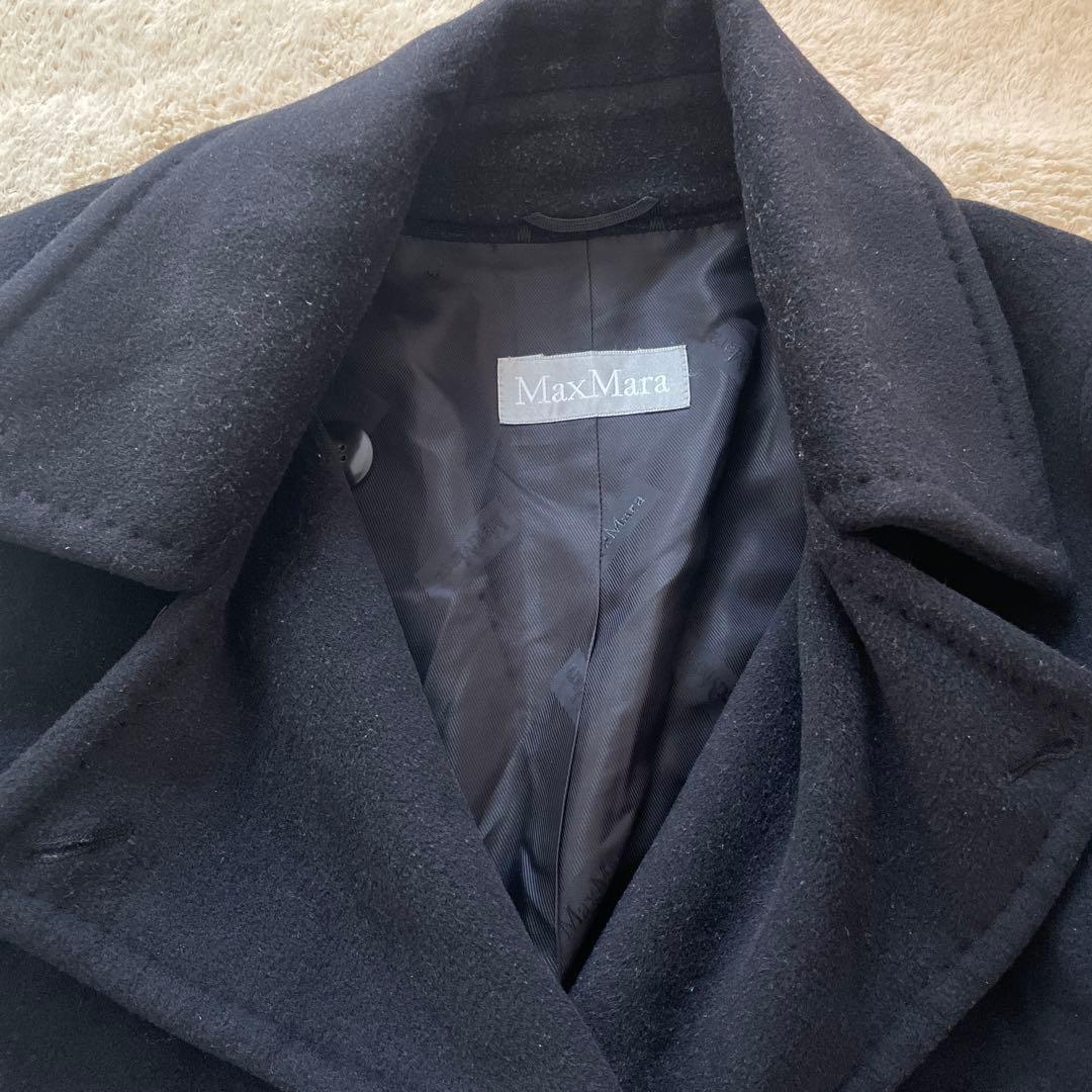 【大きいサイズ】マッスマーラ ウール コート サイズ44 XXL 黒