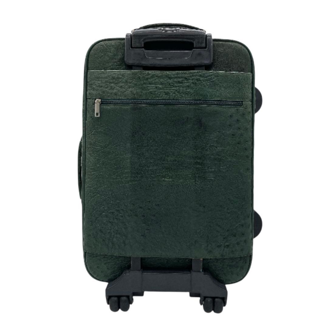 【オーストリッチ本革】キャリーバッグ　キャリーケース　グリーン　2輪