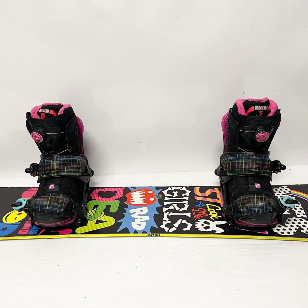 板のみ　レディース　DEATH LAVEL スノーボード　head スノボセット