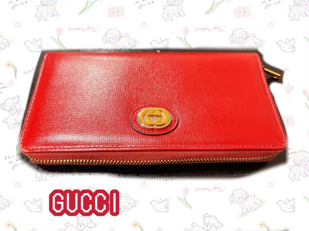 【GUCCI】長財布　マリーナレッド