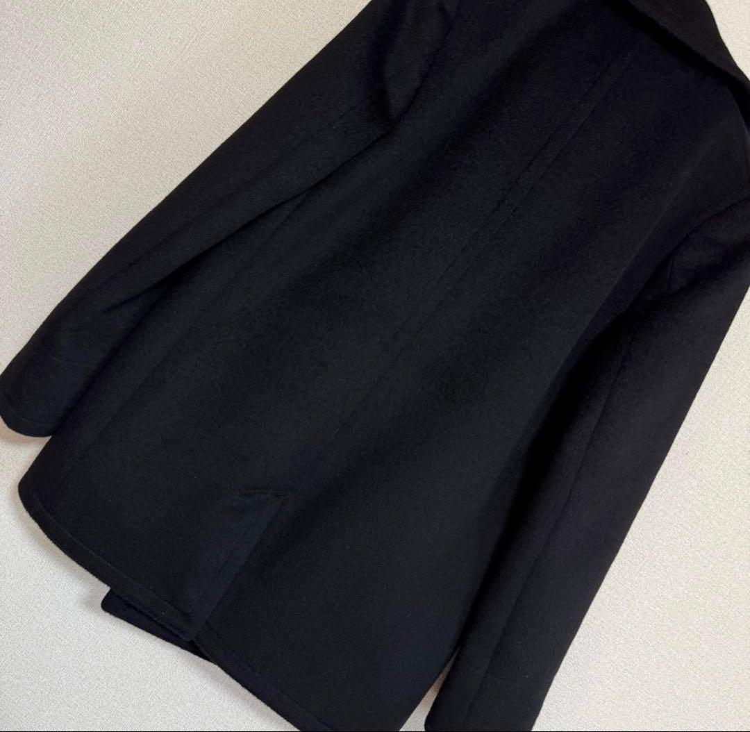 カシミヤ100％★★THE RERACS★ピーコート★黒★バッチ付