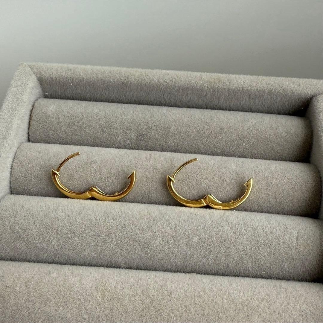 【超美品】18K ミニフープピアス