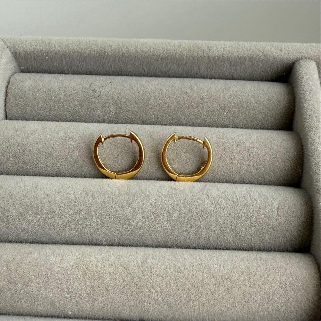 【超美品】18K ミニフープピアス