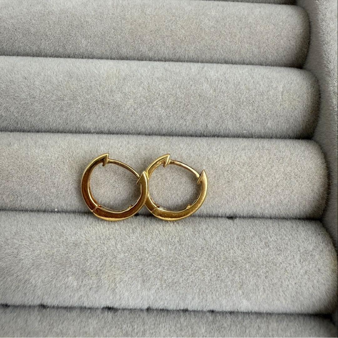 【超美品】18K ミニフープピアス