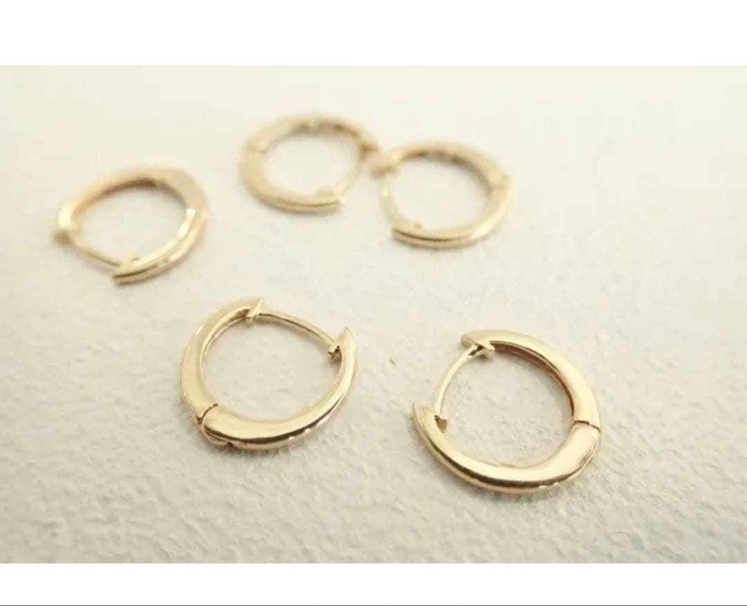 【超美品】18K ミニフープピアス