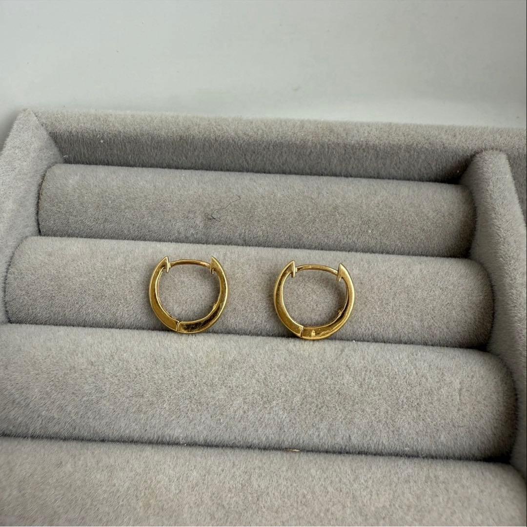 【超美品】18K ミニフープピアス