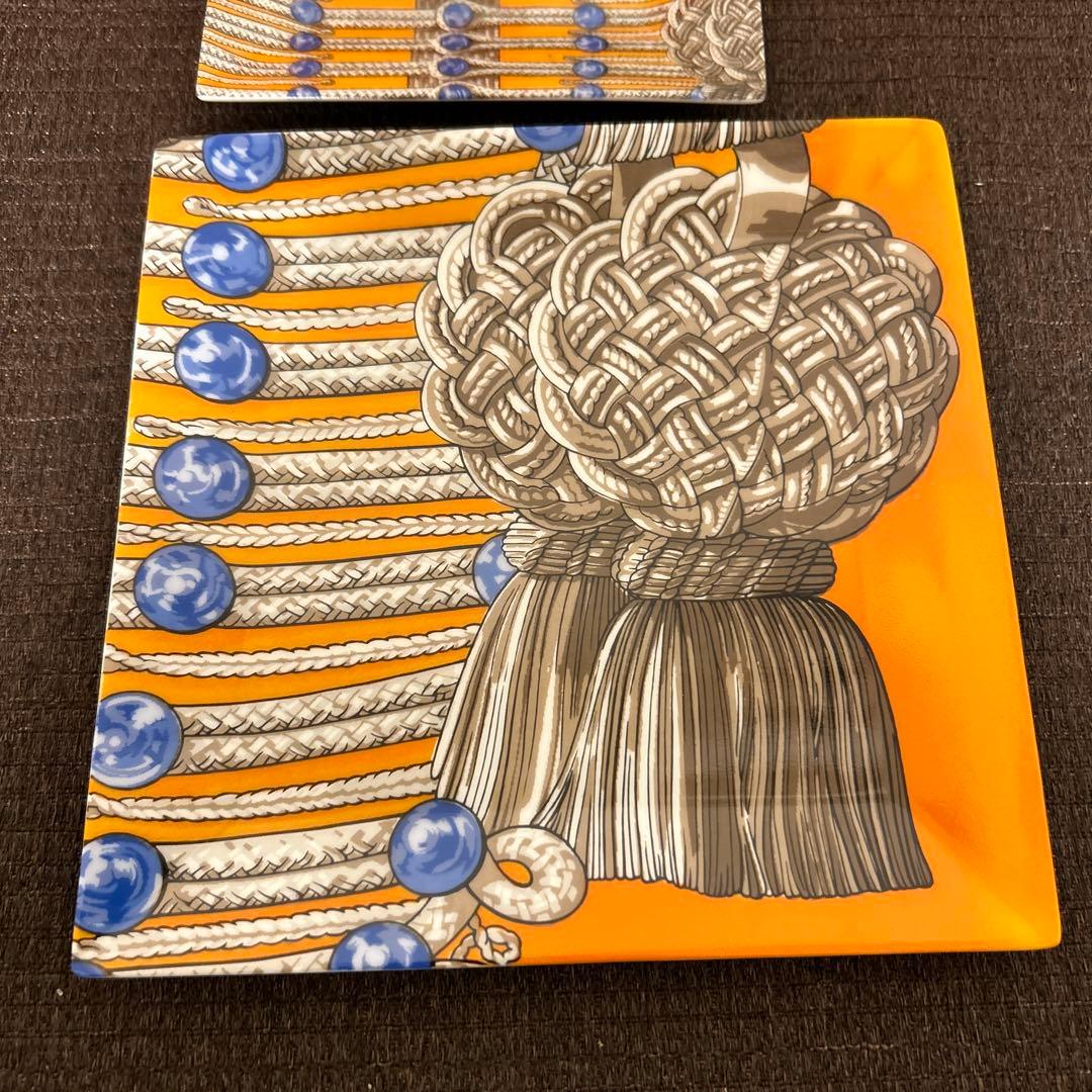 エルメス　ブランデンブルク　スクエアプレート　デザートプレート　プチトレイ