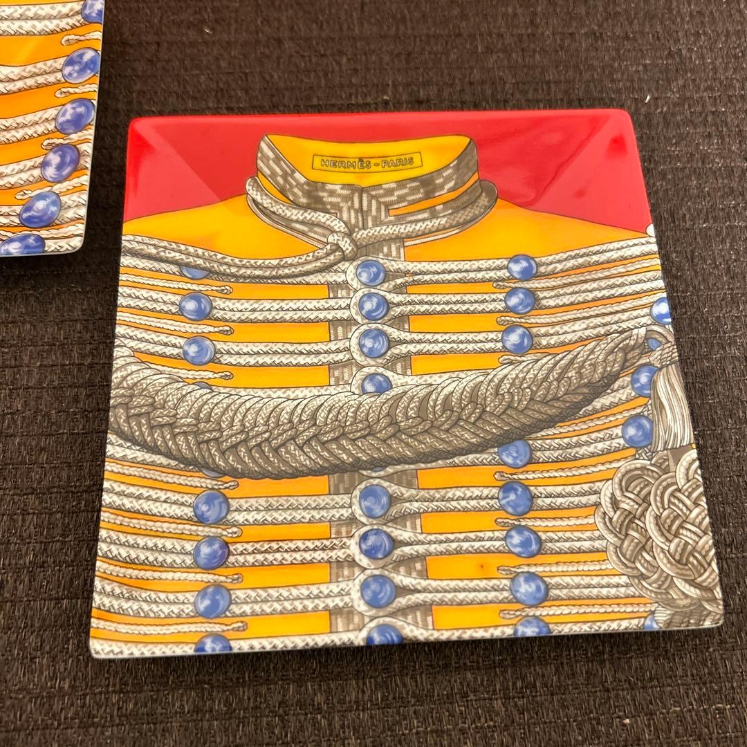 エルメス　ブランデンブルク　スクエアプレート　デザートプレート　プチトレイ