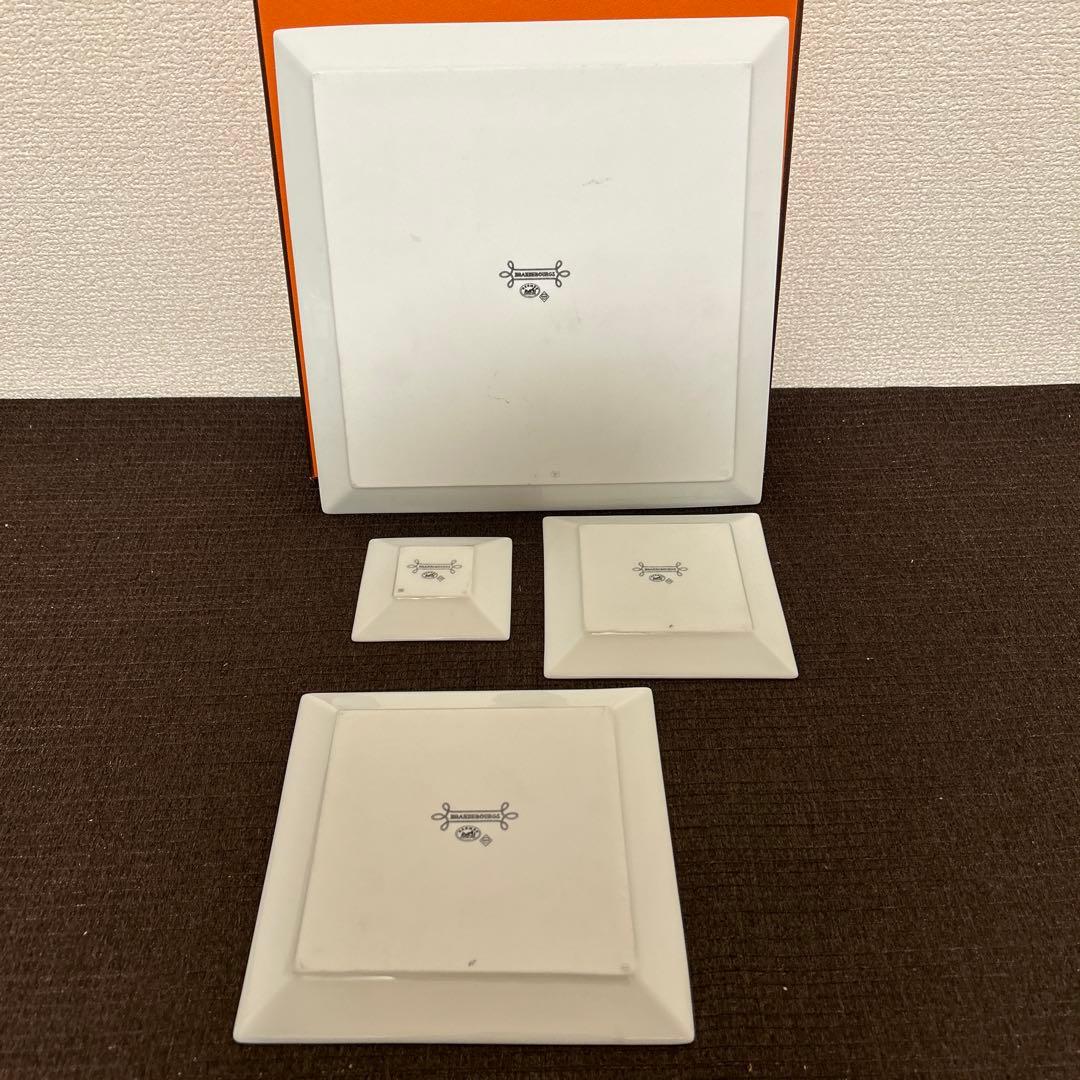 エルメス　ブランデンブルク　スクエアプレート　デザートプレート　プチトレイ