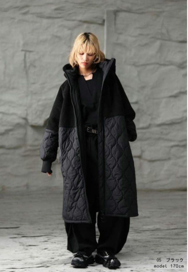 ★試着のみ★新品同様★antiqua ロング ボア コート