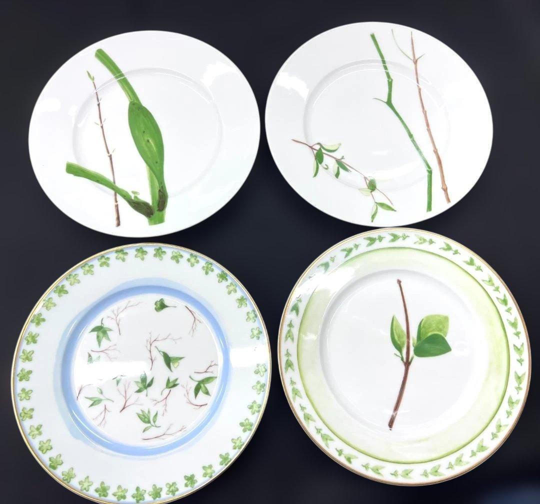 リモージュ　レイノー　ベルデュラス　22ｃｍプレート4枚セット