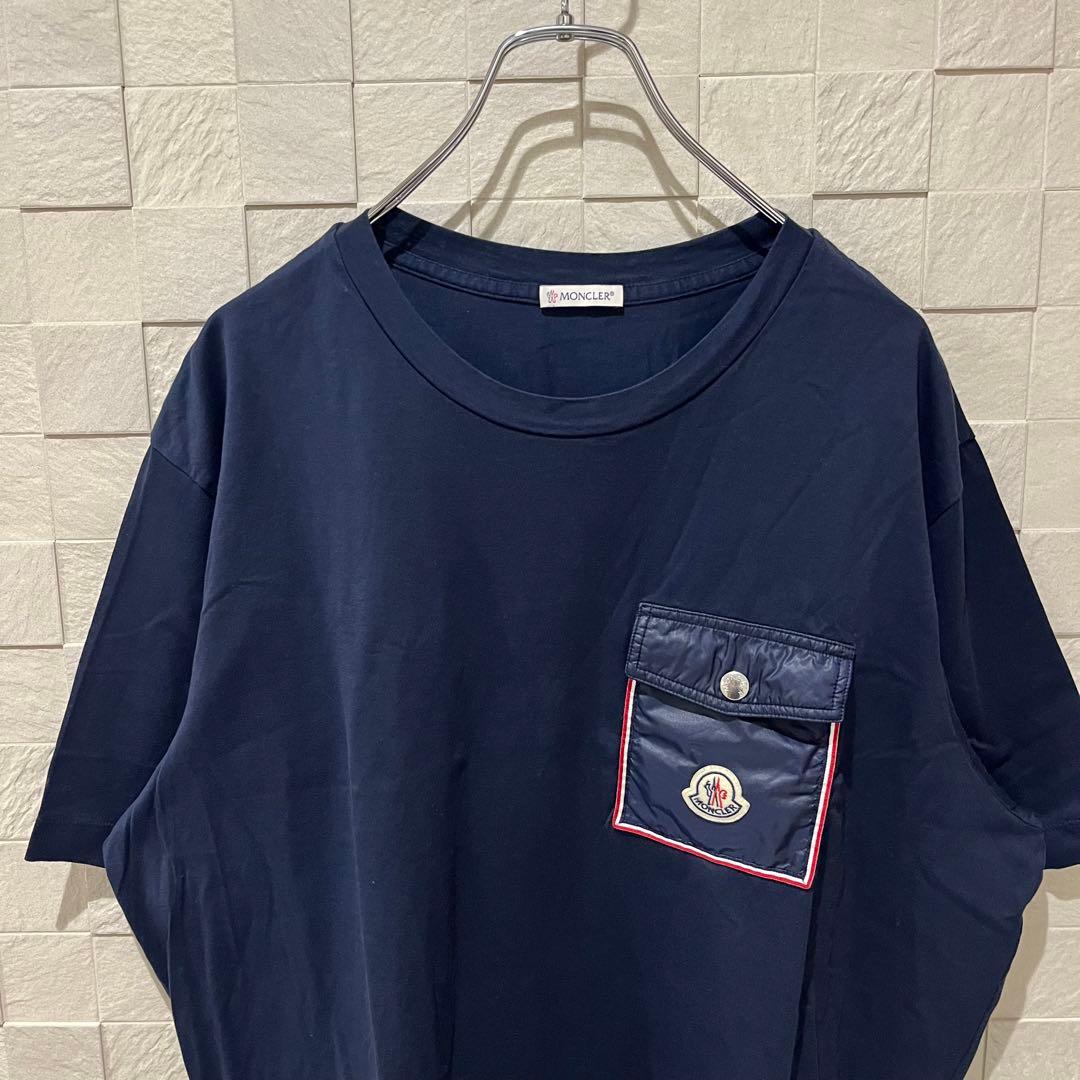 【美品/XL!!】モンクレール　tシャツ ナイロンポケット　オーバーサイズ