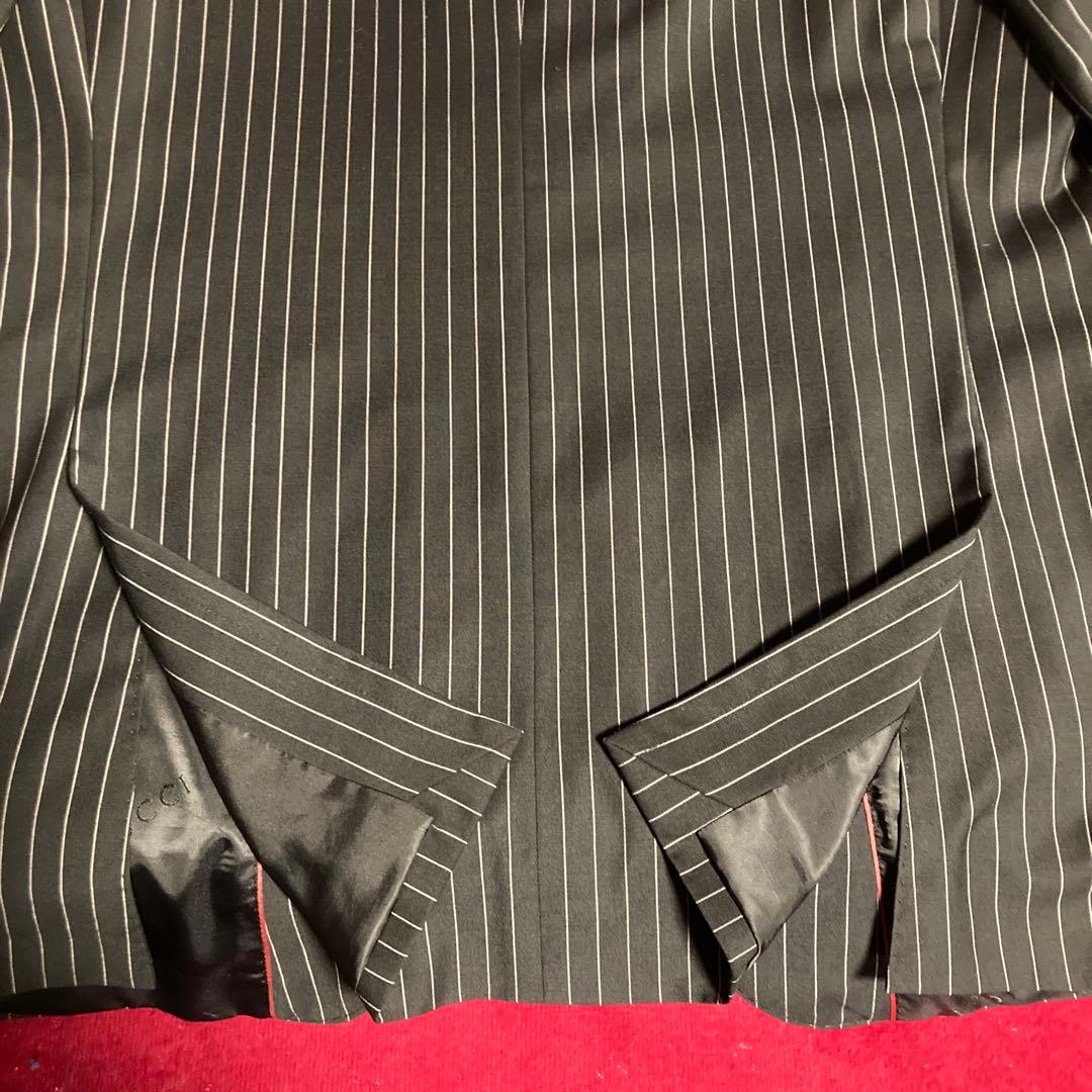 【古着】GUCCI　ストライプ　テーラード３釦 スーツ 【SIZE:52】