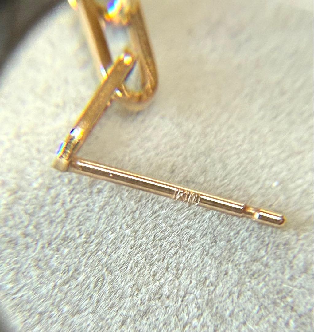 ジュエリーツツミ　K10YGチェーンピアス