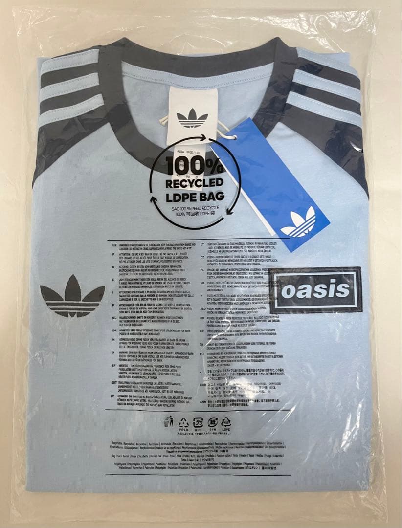 新品即完売 MサイズOasis×adidas ロンTシャツ オアシス アディダス
