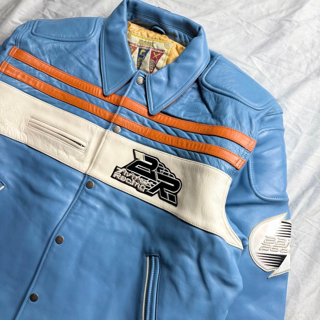 激レア　AVIREX 90s Racing レザージャケット 3XL