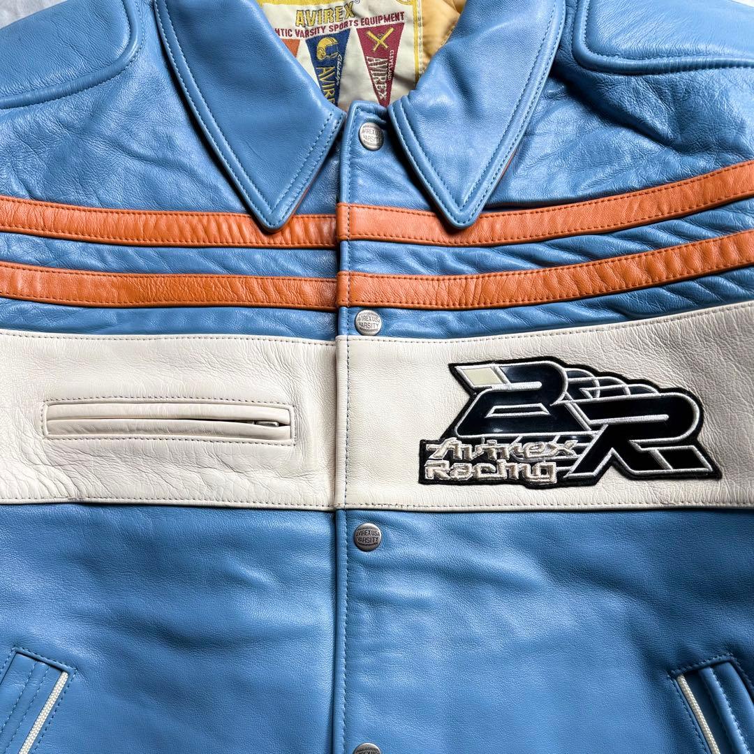激レア　AVIREX 90s Racing レザージャケット 3XL